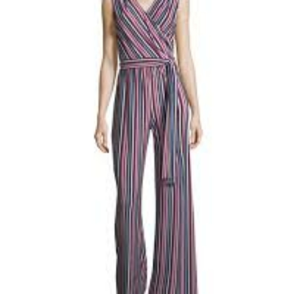 Anthropologie- Donna Morgan Striped Jumpsuit - Picture 3 of 16